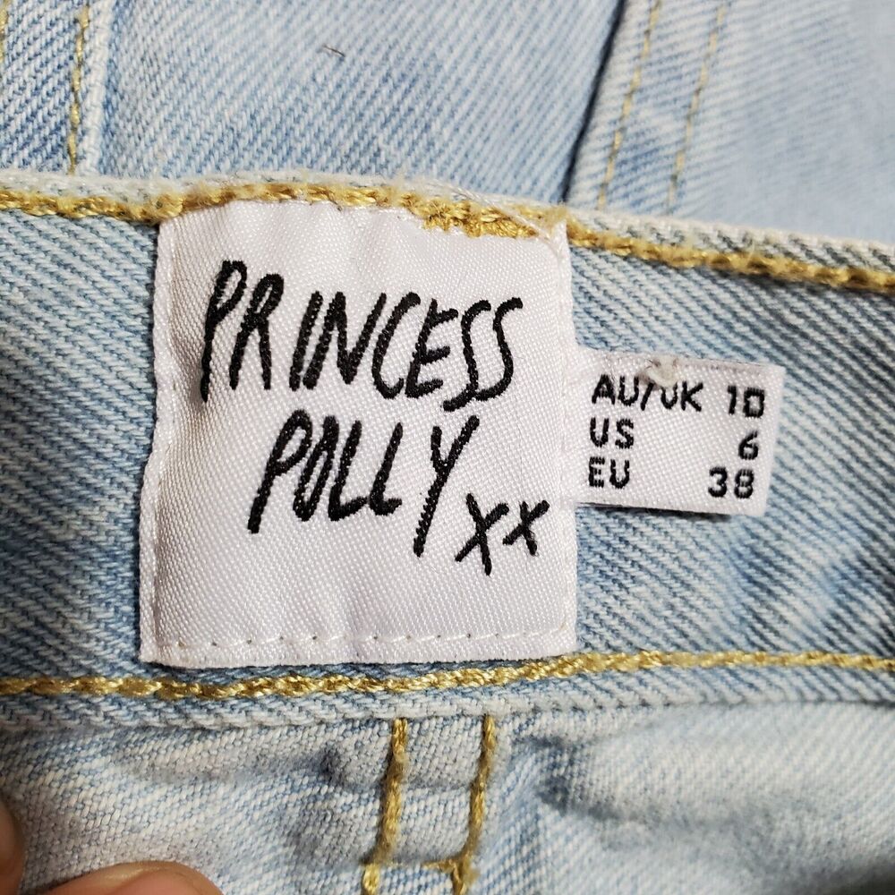 Princess Polly Ripped Distressed Jeans Size 6 - Picture 7 of 8